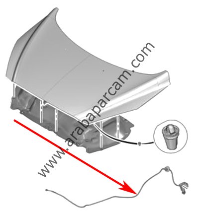 Peugeot 308 Motor Kaput Açma Teli 7937.Q4
