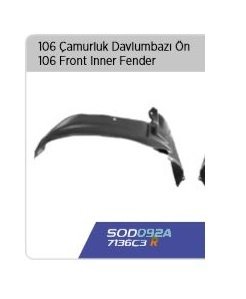Peugeot 106 Sağ Ön Çamurluk Davlumbazı Yeni Model 7136.C3