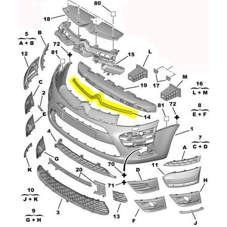 Cıtroen C4 Picasso Ön Tampon Arması 7453C5