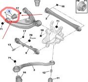 Peugeot 407 Cıtroen C5 III Arka Salıncak Burcu 5131.C5