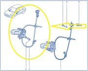 Renault Clio 1 Elektrikli/ Motorlu Sağ Ön Cam Krikosu 7700799476