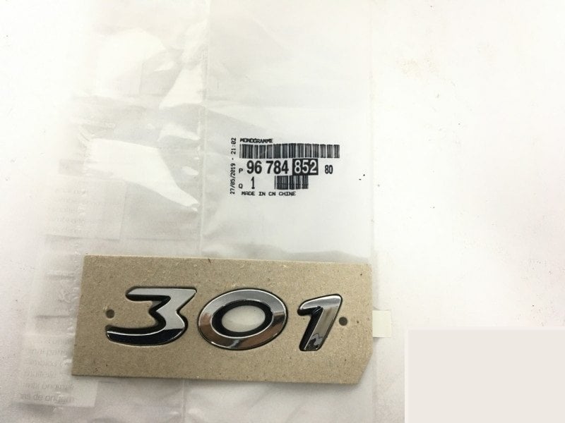 Peugeot 301 Bagaj 301 Yazısı ORJİNAL 9678485280