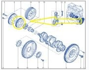 Renault Clio II E7J/K7M Krank Kasnağı 7700869950