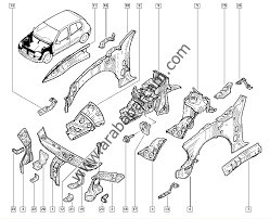 Renault Clio 2 Çamurluk Sac Parçası Sol 7750842397