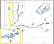 Renault Kango 1997-2008 El Fren Tabancası 8200302853/7700301397