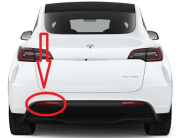 Tesla Model Y 2021> Sol Arka Tampon Reflektörü 1626226-00-C