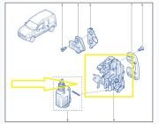 Renault Kangoo Sol Sürgülü Kapı Kilidi Motorlu 8200051735/7701472044