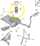Peugeot Rifter/Cıtroen Berlingo/ Toyota Proace City/ Opel Combo 1.5 Yakıt Şamandırası 9809359380