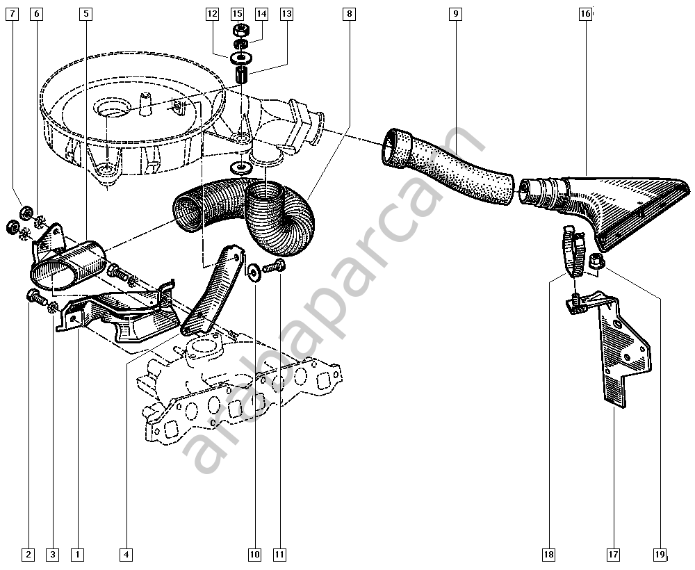 Renault R9 Hava Filtresi Kabı Dayanağı 7700735361