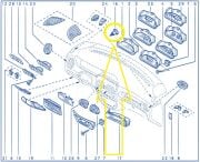 Renault Megane I/Kangoo / Scenic Torpido Tespit Klipsi 7700846737