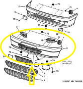 Peugeot 306 1993-1997 Ön Tampon(Sissiz)  7401.97/7401.96