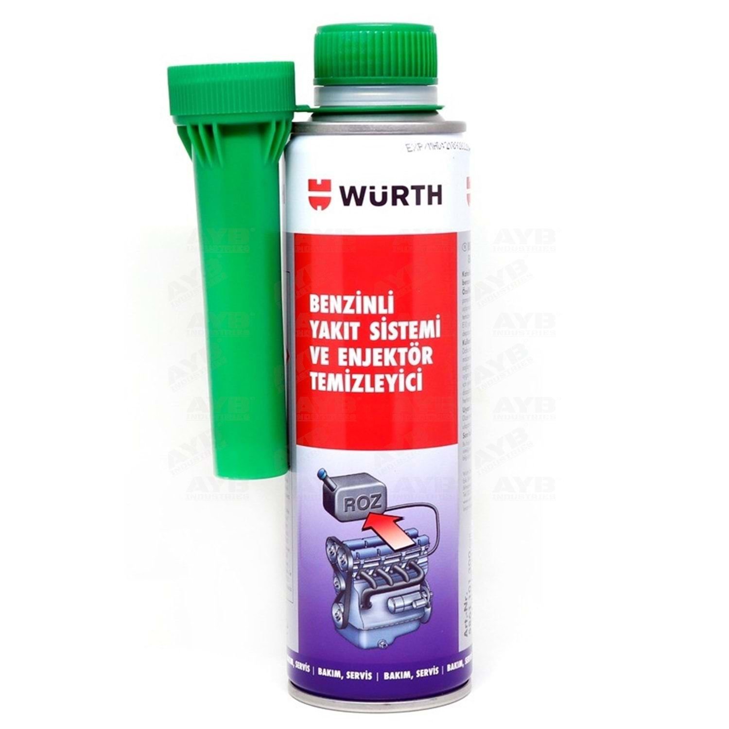 Würth Benzinli Yakıt Sistemi Enjektör Temizleyici 300 ml 5861101300028