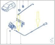 Renault Twingo Kaput Açma Teli ve Halatı 7700426704