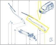 Dacia Dokker/Lodgy 2016>/Renault Express 2020> Sol Silecek Dış Kolu 288817021R