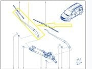 Dacia Dokker/Lodgy 2016>/Renault Express 2020> Sağ Silecek Dış Kolu 288862053R