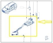 Dacia Duster 2010>16 6 İleri 4X4 Vites Kumanda Kolu 341088903R