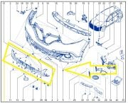 Renault Kadjar Ön Tampon Alt Plakalık (Parlak Siyah) (2013-2018) 620264986R