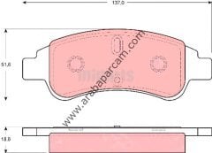 Peugeot Boxer 3 Jumper 3  Ducato 3 Arka Fren Balatası 4254.69