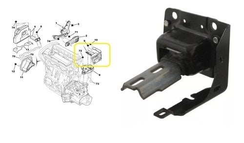 Peugeot 207 C2 C3 Şanzuman Üst Takozu Sol 1813.92