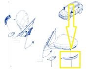 Dacia Duster 2021> /Renault Duster 2024> Sol Ayna Sinyali 261856757R