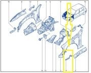 Renault Clio II 2000-2008 Sol Ön Çamurluk Tespit Parçası 7750842399