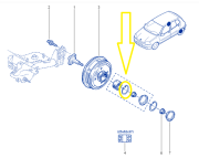 Renault R9-R11-Clio-Megane - Peugeot 206-106-Saxo Arka Teker Bilya Sekmanı 3738.06-7701205812