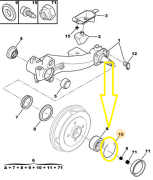 Renault R9-R11-Clio-Megane - Peugeot 206-106-Saxo Arka Teker Bilya Sekmanı 3738.06-7701205812