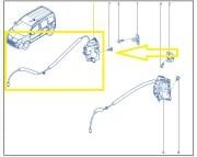 Renault Kangoo 2008> Sağ Arka Panelvan Yan Sürgülü Kapı Kilidi 8200497719